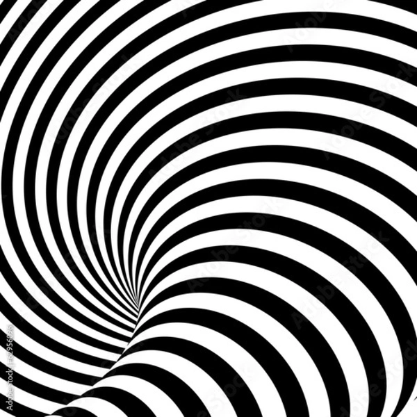 Fototapeta Design uncolored whirlpool motion illusion background. Abstract
