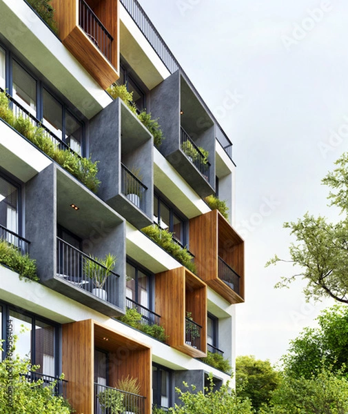 Obraz Residential building of modern architecture