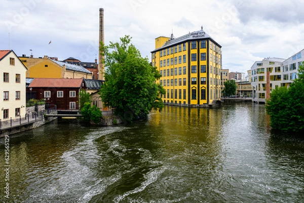 Obraz buildings by the canal