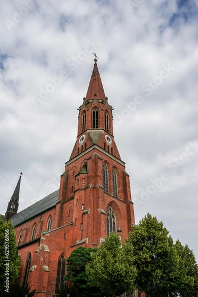 Fototapeta The Stadtpfarrkirche St. Nikolaus in Zwiesel.
