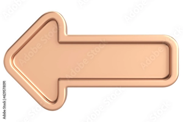 Fototapeta Previous button. Back button. 3D illustration.