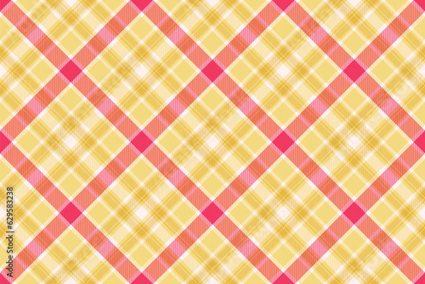 Fototapeta Texture fabric check of background pattern plaid with a textile seamless tartan vector.