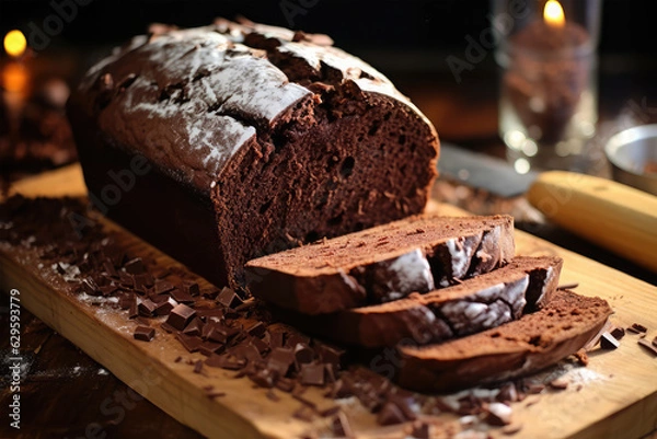 Fototapeta chocolate bread on background