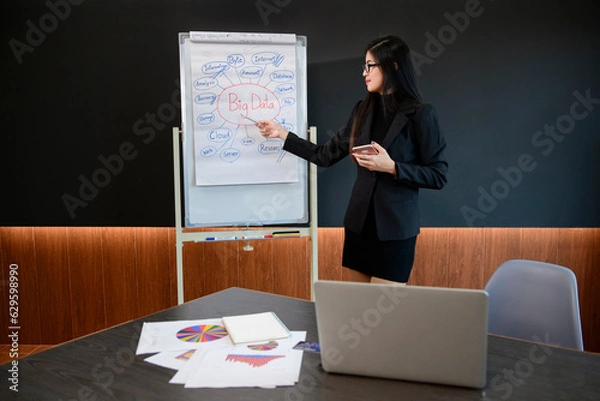 Obraz Teacher presentation Chart Big Data.