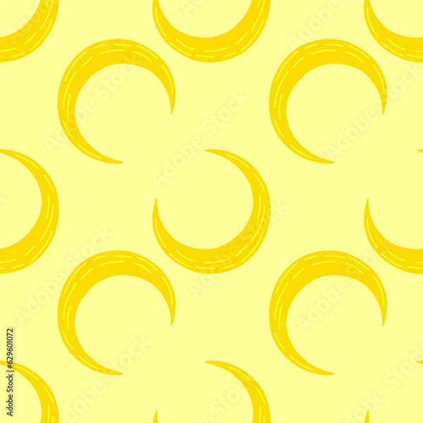Fototapeta Simple moon silhouettes seamless pattern.