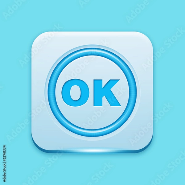 Obraz Blue icon edge light