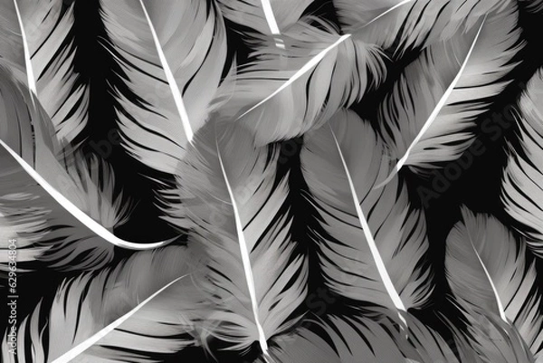 Fototapeta white feathers background