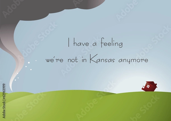 Obraz not in kansas colour