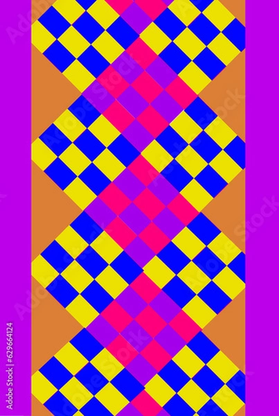 Obraz A colorful checkered grid creates a background image.
