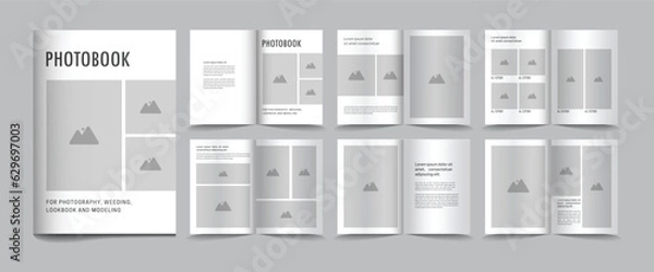 Obraz Modern photobook minimalist template design