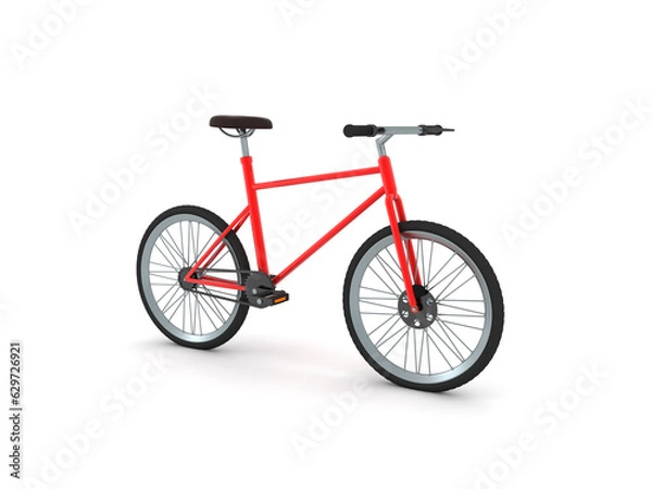 Fototapeta 3D Rendering of a red bicycle