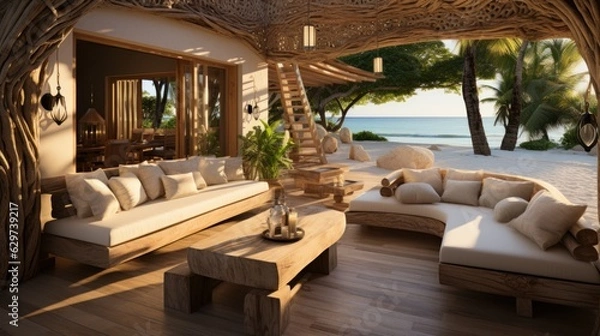 Fototapeta Exquisite Designs: Unveiling the Artistry within Homes, Hotels, and Restaurants, generative AI