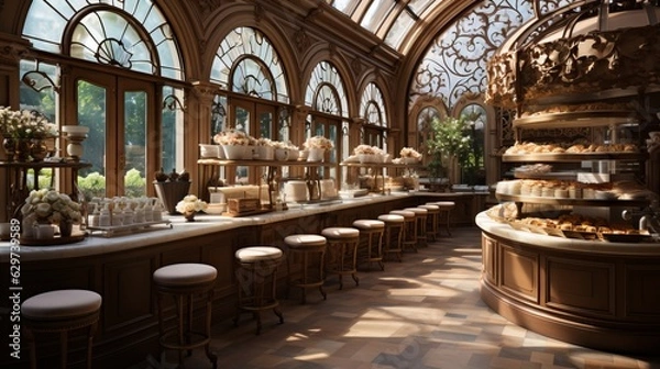 Fototapeta Majestic European Landmarks: Exploring the Grandiose Interiors of Historically Rich Cathedrals and Chapels, generative AI