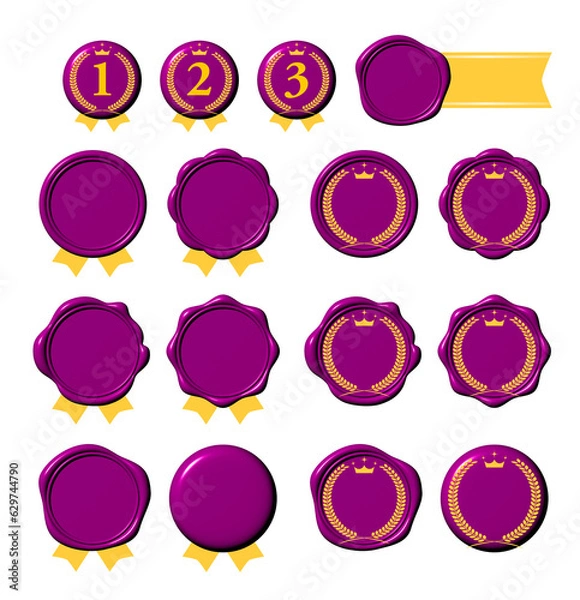 Fototapeta ランキングアイコンセット　紫