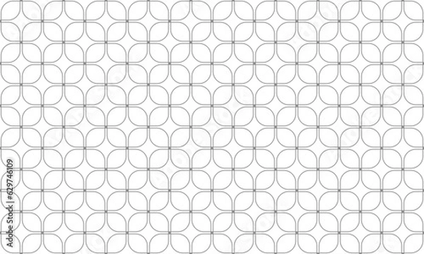 Fototapeta Grey round corner squares seamless pattern. Vector Repeating Texture.