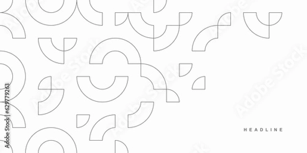Obraz Abstract geometric technological background. Vector creative design.