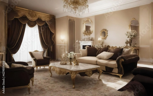 Obraz Luxury Living Room.
Generative AI