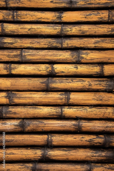 Fototapeta bamboo wall texture or background.  