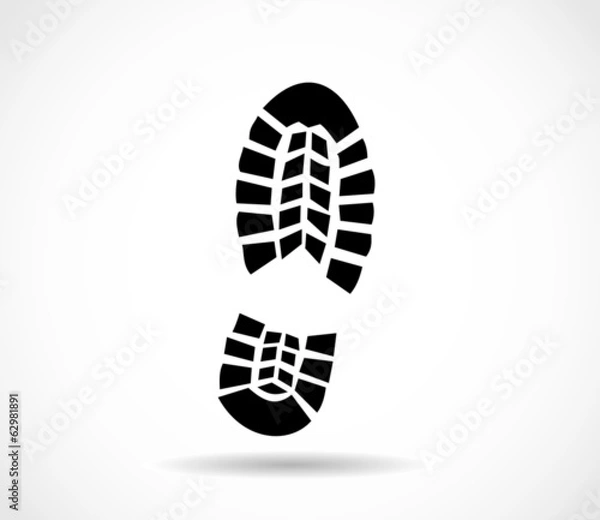 Fototapeta Shoe print vector