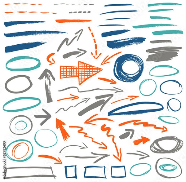 Fototapeta Zestaw znaków graficznych. Ilustracji wektorowych