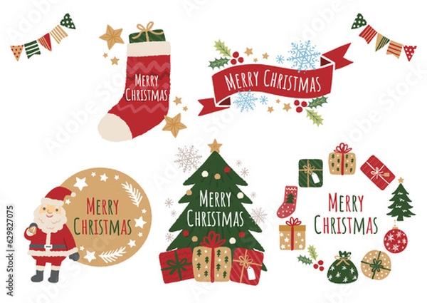 Obraz クリスマスのアイコン　イメージイラスト