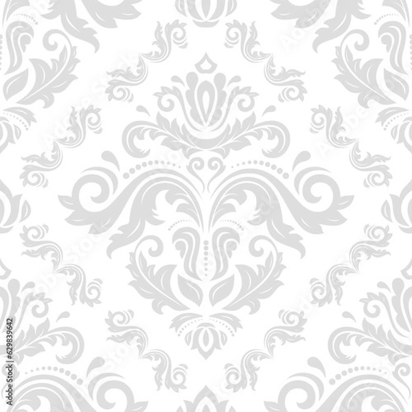 Fototapeta Classic seamless vector pattern. Damask orient ornament. Classic vintage background. Orient light pattern for fabric, wallpapers and packaging