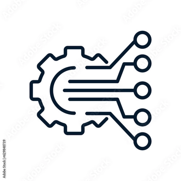 Fototapeta Digital transformation concept. Vector icon isolated on white background.