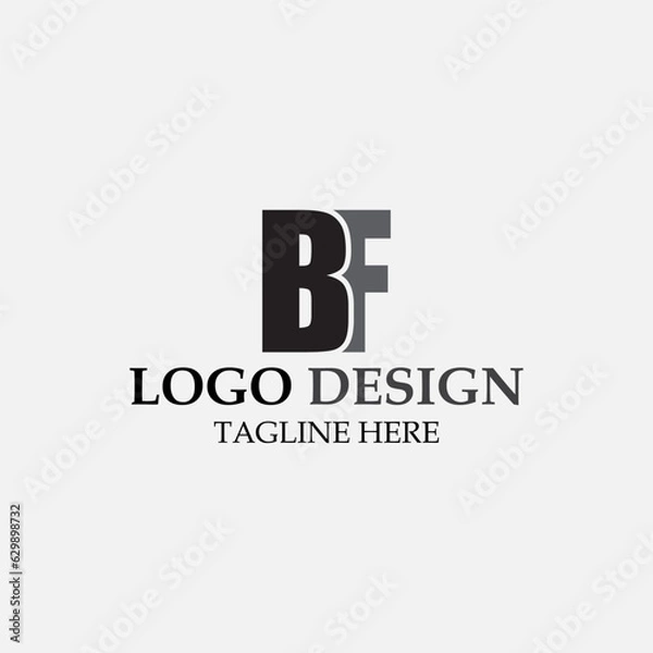 Obraz vector design elements for your company logo, letter bf logo. modern logo design, business corporate template. bf monogram logo.