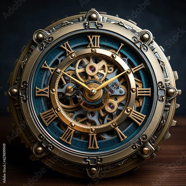 Obraz steam punk looking clock with gears