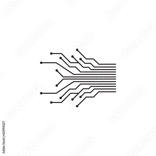 Fototapeta Circuit vector illustration design template