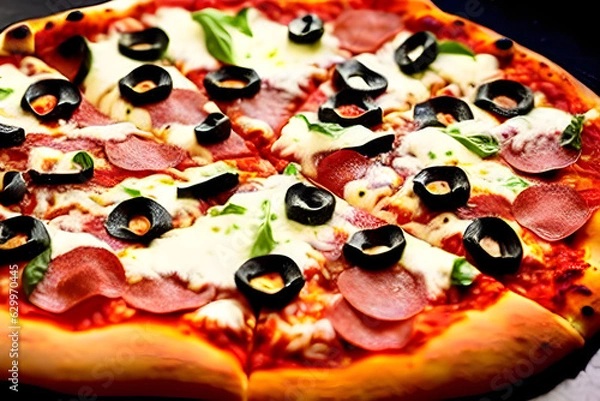 Fototapeta pizza. Generative AI