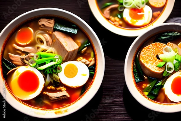 Fototapeta Delicious miso jjigae. Generative AI.