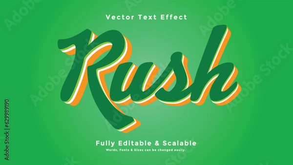 Obraz Rush 3d Text Effect