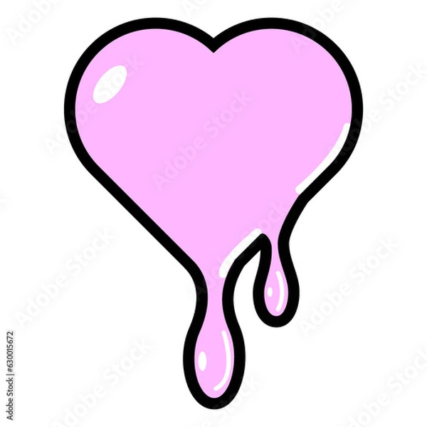 Fototapeta ポップなハート(ドロドロ)