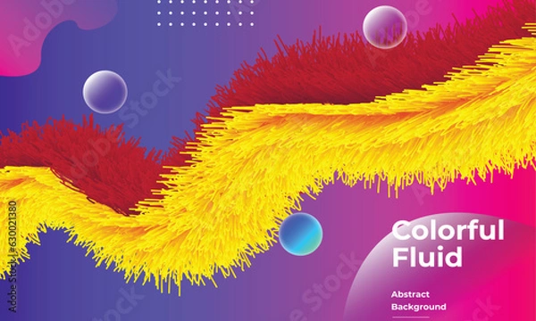 Fototapeta Gradient fluid shapes background