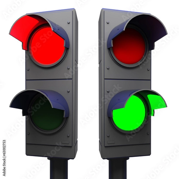 Obraz traffic lights isolated
