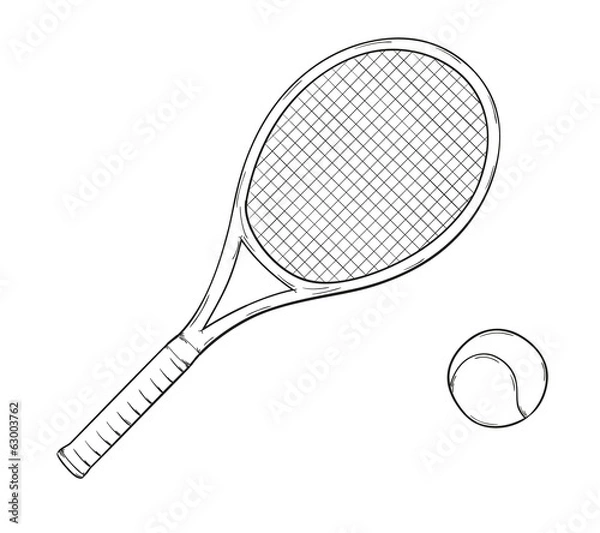 Fototapeta tennis racket