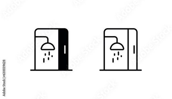 Fototapeta Bathroom icon design with white background stock illustration