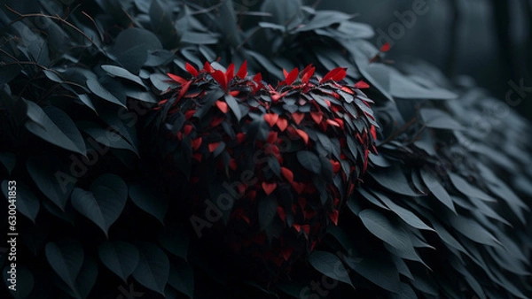 Obraz red tree with heart