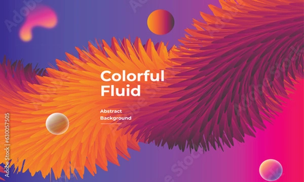 Fototapeta Gradient fluid shapes background