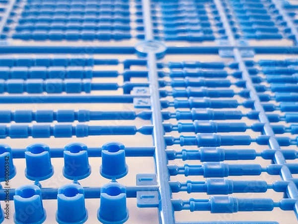 Obraz Plastic constructor parts set manufactured using injection molding technique