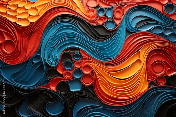 Obraz Trippy Crease Pattern Origami: Exploring Aboriginal Artistry