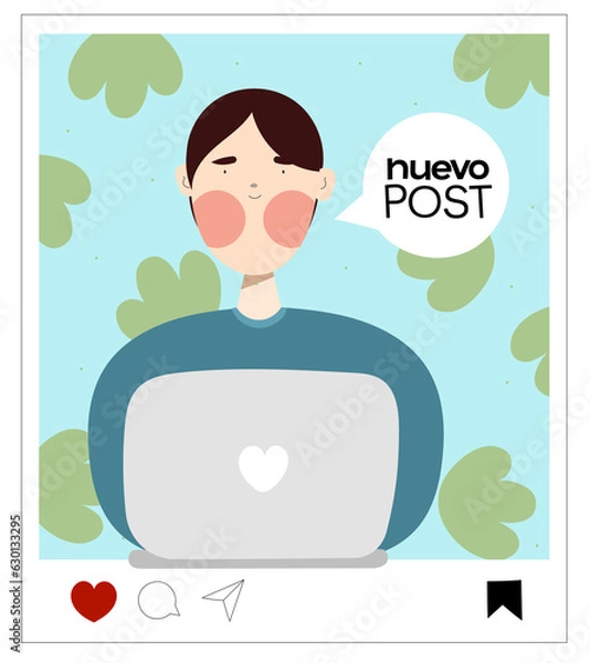 Fototapeta Redes sociales