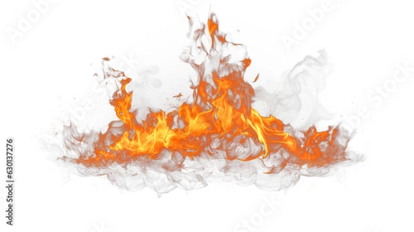 Obraz Flame Fire isolated on transparent background fiery 
