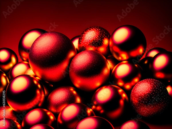 Obraz Weihnachtskugeln Glaskugeln rot