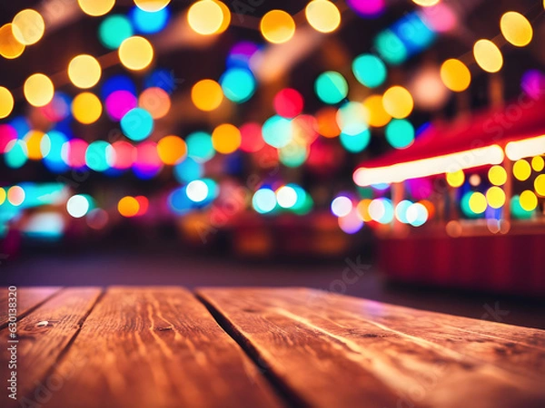 Obraz Hintergrund leerer Holztisch Festplatz