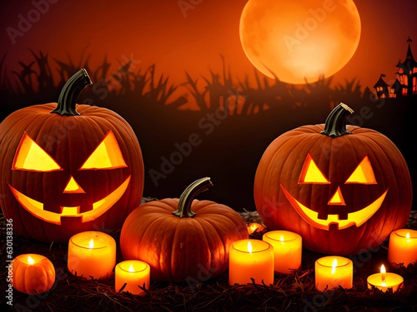 Obraz Halloweenkürbisse 