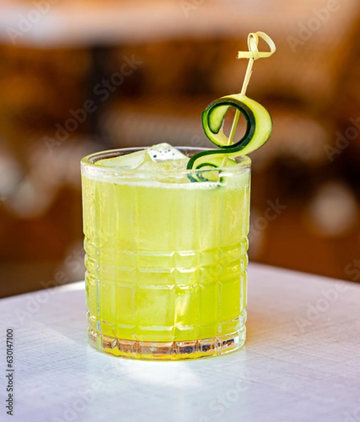 Obraz cucumber basil cocktail