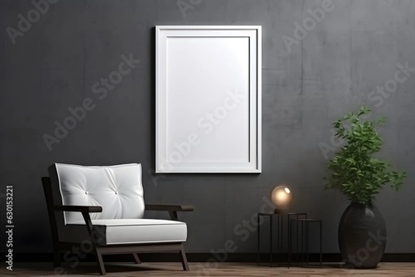 Obraz Blank Frame Mockup, generative, ai