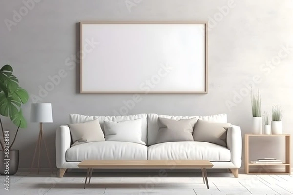 Fototapeta Harmonious Blank Frame Mockup, generative, ai